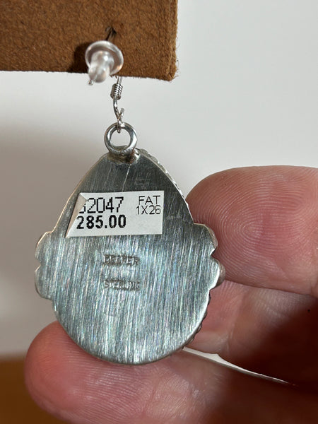 Fancy Drop White Buffalo Earrings by Dolia Draper