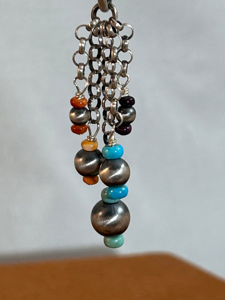 Earrings by Kevin Randall Studios Multi- Stone Chain Bead