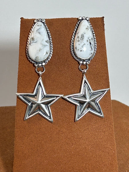 White Buffalo Star Earrings by First American Traders