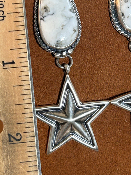 White Buffalo Star Earrings by First American Traders
