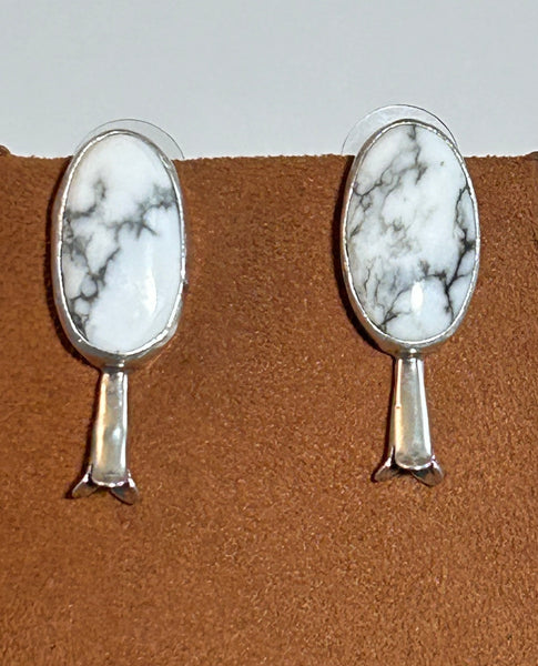 White Buffalo Blossom Earrings by First American Traders