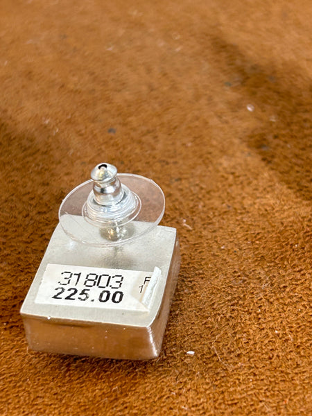 Rectangle White Buffalo Earrings by First American Traders