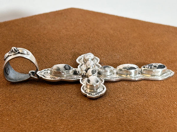 White Buffalo Cross Pendant by First American Traders