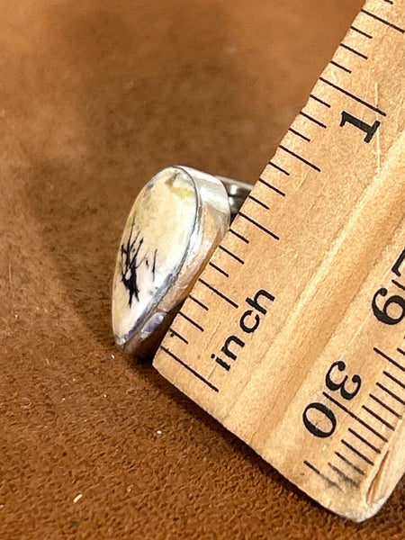Teardrop White Buffalo Ring by First American Traders
