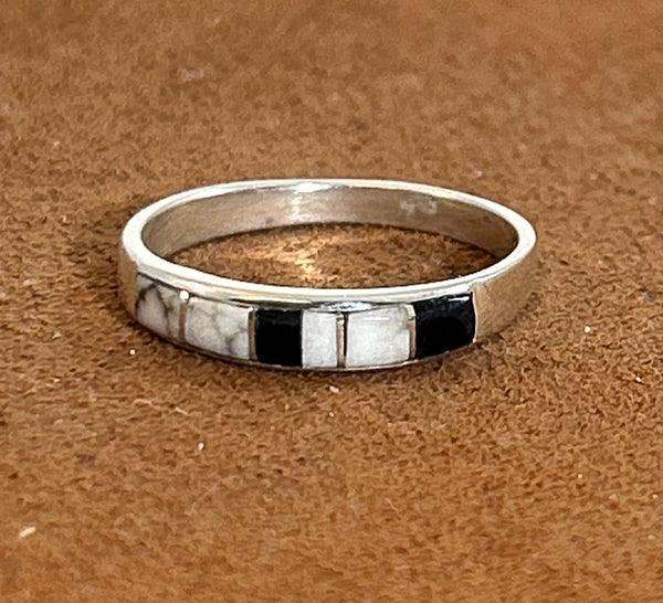 Inlay White Buffalo Ring by First American Traders