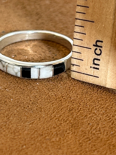 Inlay White Buffalo Ring by First American Traders