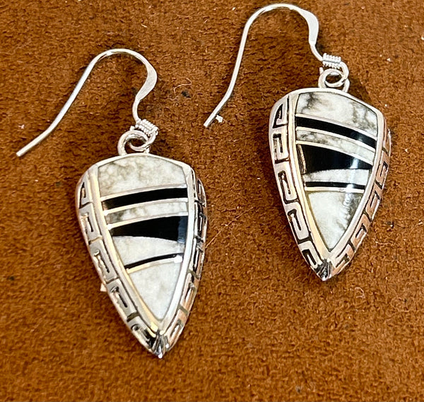 Arrow White Buffalo Earrings by First American Traders