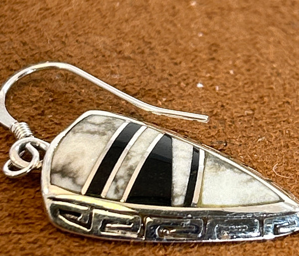 Arrow White Buffalo Earrings by First American Traders