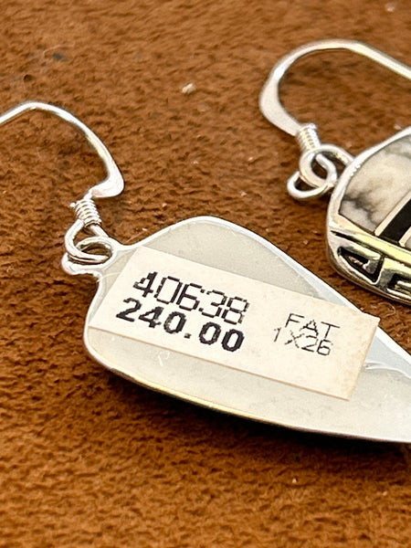 Arrow White Buffalo Earrings by First American Traders