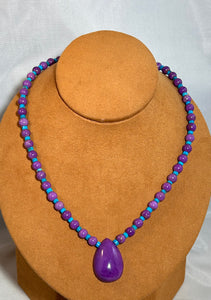 Phosphosiderite and Turquoise Necklace by Gloria Sawin