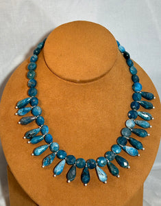 Bib Apatite Necklace by Gloria Sawin