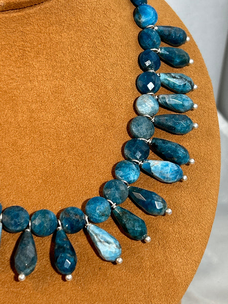 Bib Apatite Necklace by Gloria Sawin