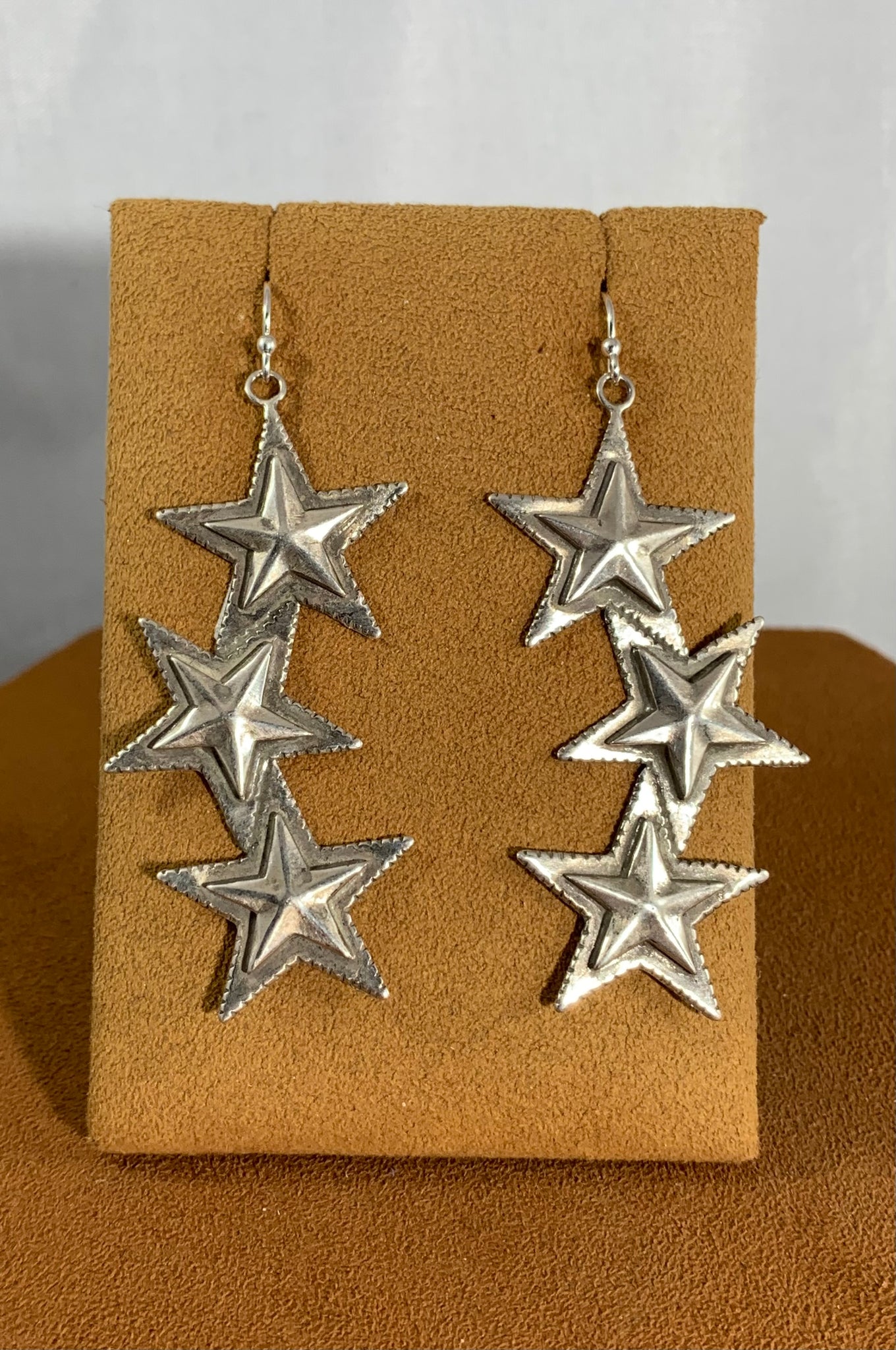 Triple Star Earrings by Gregory Segura
