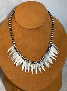 Reversible Feather Fringe Necklace by Gloria Sawin