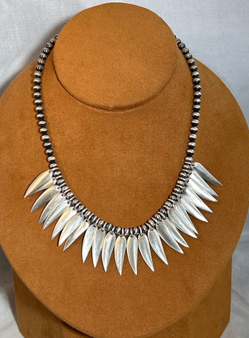 Reversible Feather Fringe Necklace by Gloria Sawin