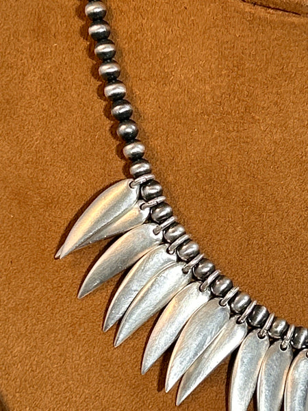 Reversible Feather Fringe Necklace by Gloria Sawin