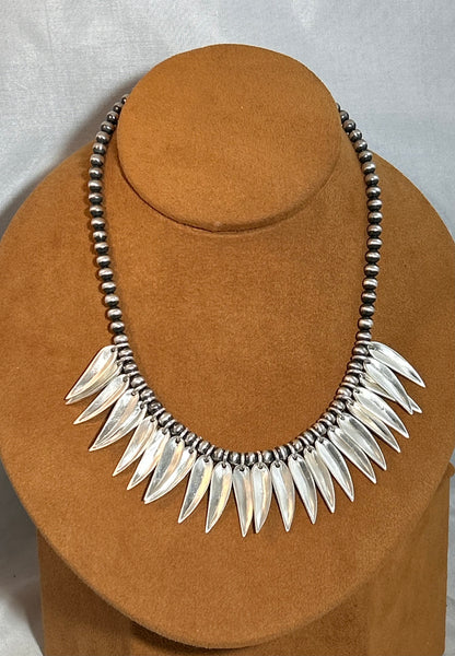 Reversible Feather Fringe Necklace by Gloria Sawin