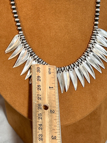 Reversible Feather Fringe Necklace by Gloria Sawin