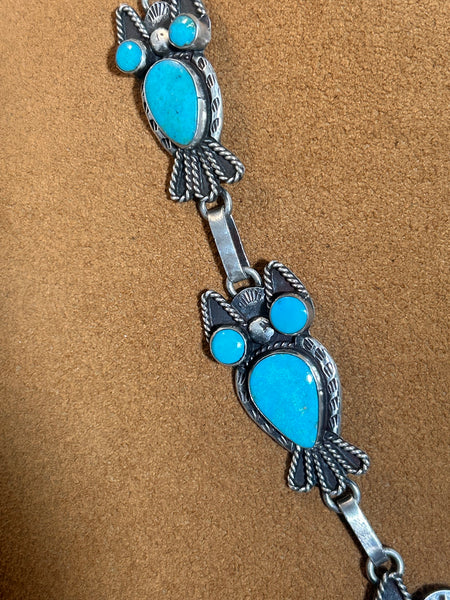 Vintage Owl Necklace and Earrings (Circa 1950s)