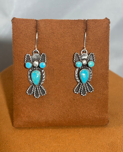 Vintage Owl Necklace and Earrings (Circa 1950s)