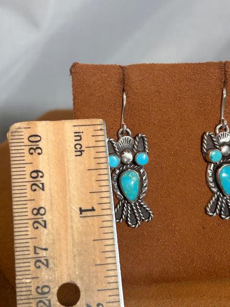 Vintage Owl Necklace and Earrings (Circa 1950s)