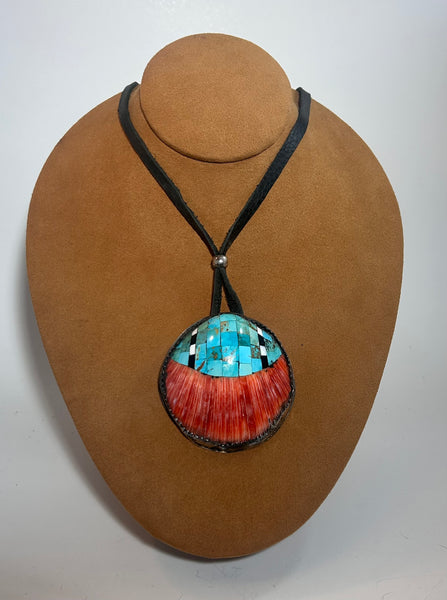 Mosaic Shell Pendant Necklace by Jock Favour