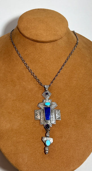 Blue and Purple Pendant by Teresa Archibeque