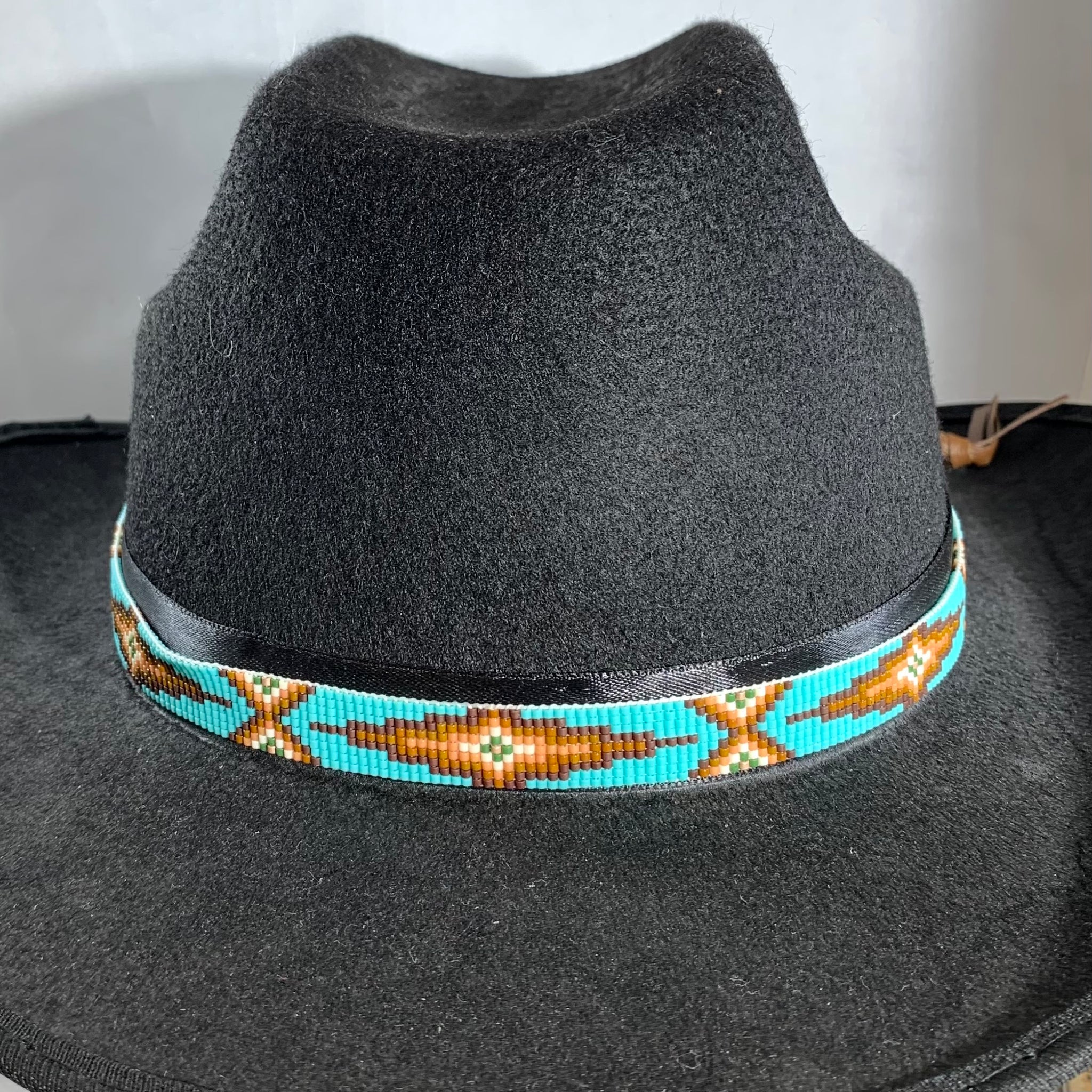 Turquoise Beaded Hat Band by Pamela Chappell
