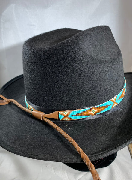 Turquoise Beaded Hat Band by Pamela Chappell
