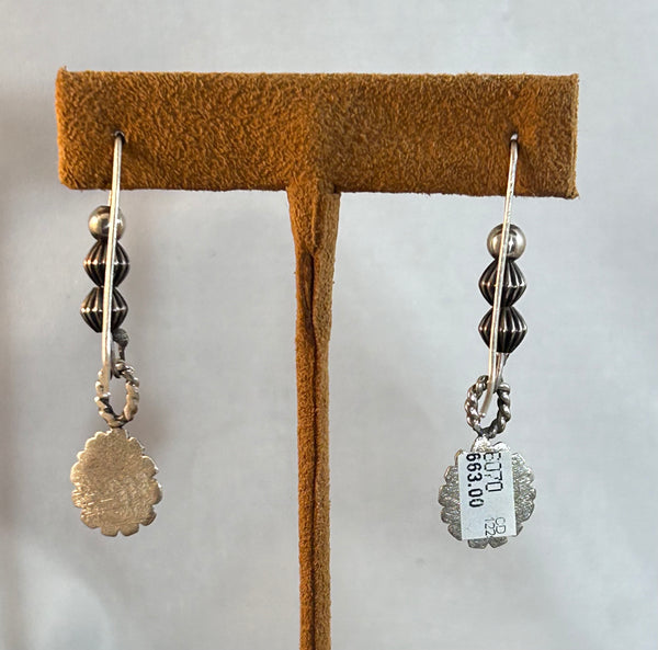 Turquoise with Bead Earrings by Clif Doran