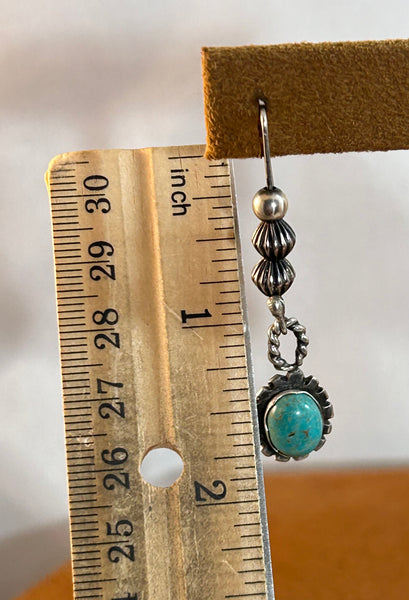 Turquoise with Bead Earrings by Clif Doran