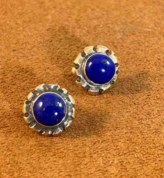 Lapis Stud Earrings by Clif Doran