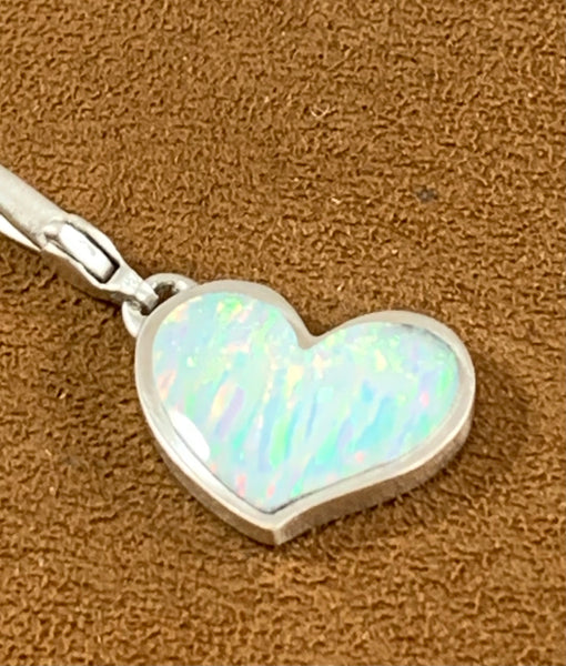 Small Opal Heart Pendant by Gloria Sawin and John Hull