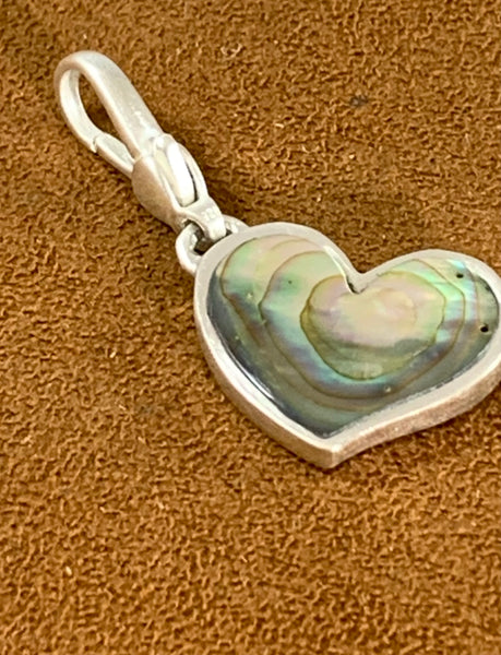 Small Abalone Heart Pendant by Gloria Sawin and John Hull