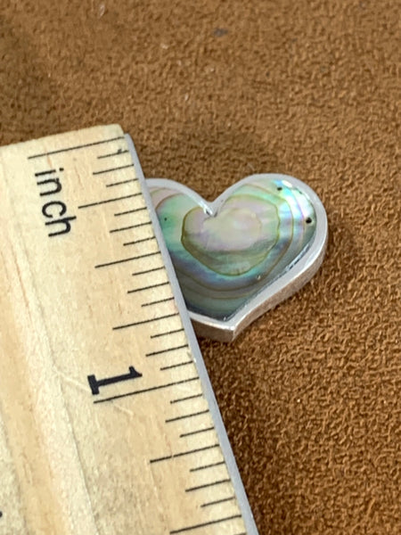 Small Abalone Heart Pendant by Gloria Sawin and John Hull