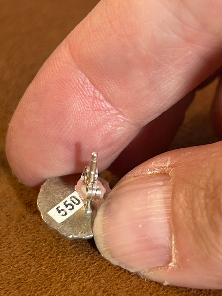 Circle Amber Studs by Clif Doran