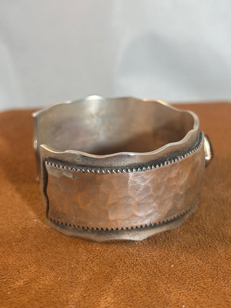 Ribbon Overlay Amber Cuff by Clif Doran