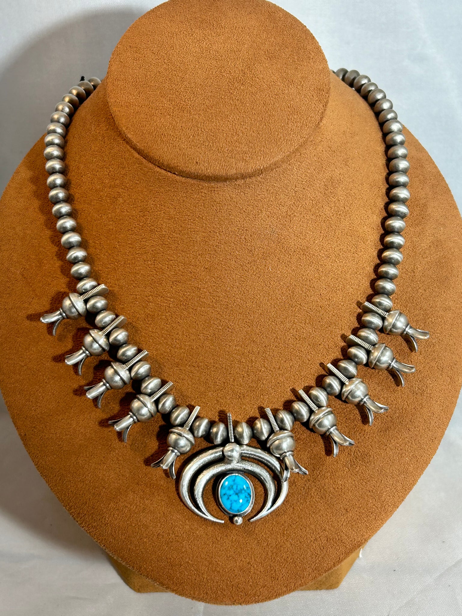 Classic Double Naja Squash Blossom Necklace by Dennis Hogan