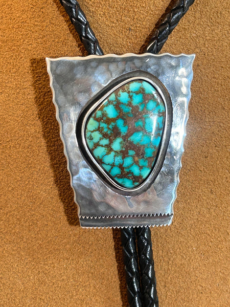 High Grade Kingman Turquoise Bolo by Cliff Doran