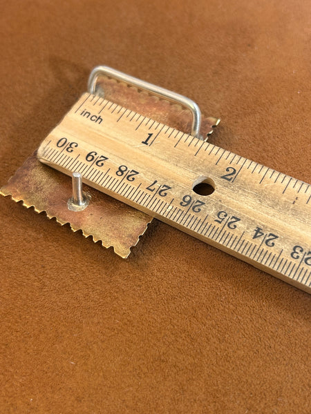 Dark Hammered Sterling Silver Buckle by Clif Doran