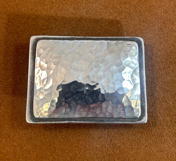 Hammered Sterling Silver Buckle by Clif Doran