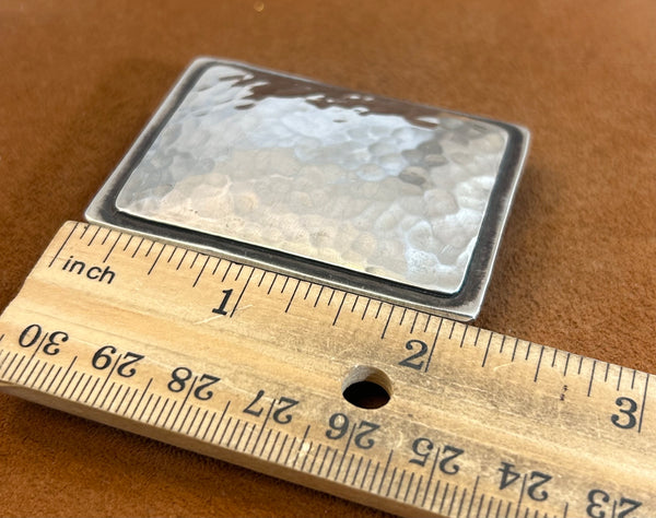 Hammered Sterling Silver Buckle by Clif Doran