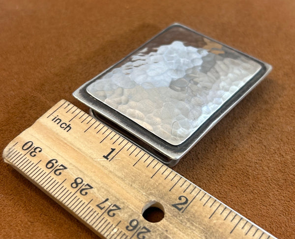 Hammered Sterling Silver Buckle by Clif Doran