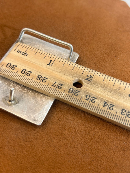 Hammered Sterling Silver Buckle by Clif Doran