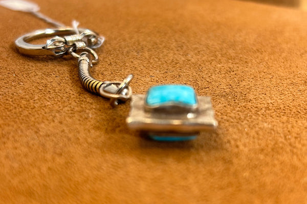 Double Sided Turquoise Key Chain by Clif Doran