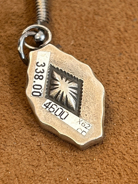 Double Sided Stamped Sterling Silver Key Chain by Clif Doran