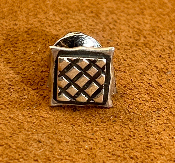 Checkered Tie Tack by Clif Doran