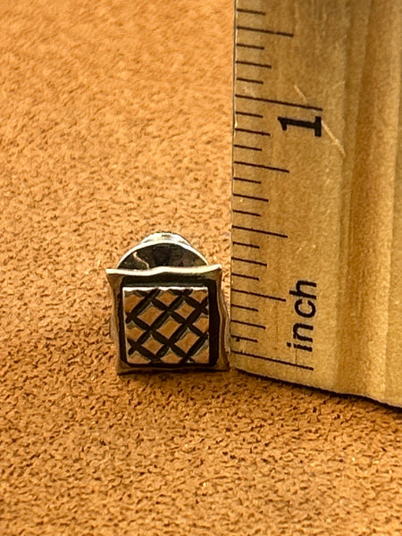 Checkered Tie Tack by Clif Doran