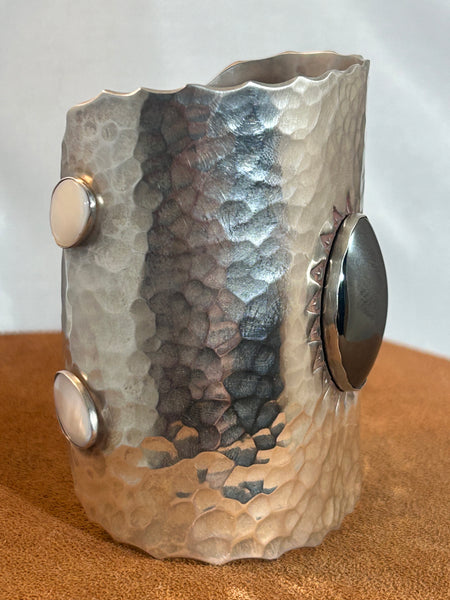Wide Hematite Cuff by Clif Doran