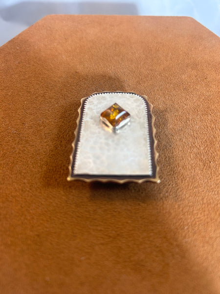 Amber Hammered Money Clip by Clif Doran